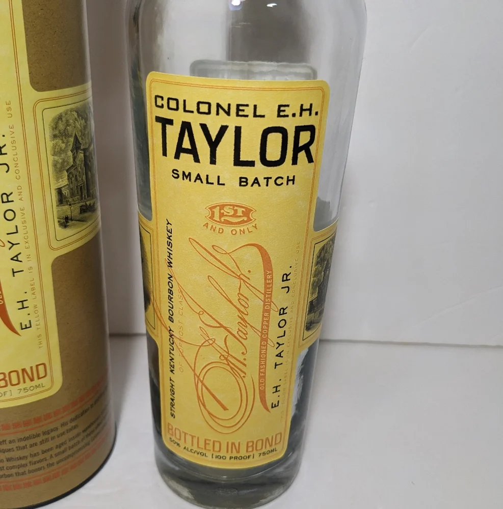 Colonel E. H. Taylor Bourbon Whiskey Bottle with box